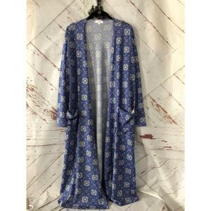LuLaRoe size M medium sarah long blue cardigan
